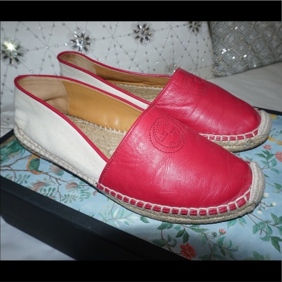Gucci Leather/Canvas Espadrilles - Picture 6 of 12